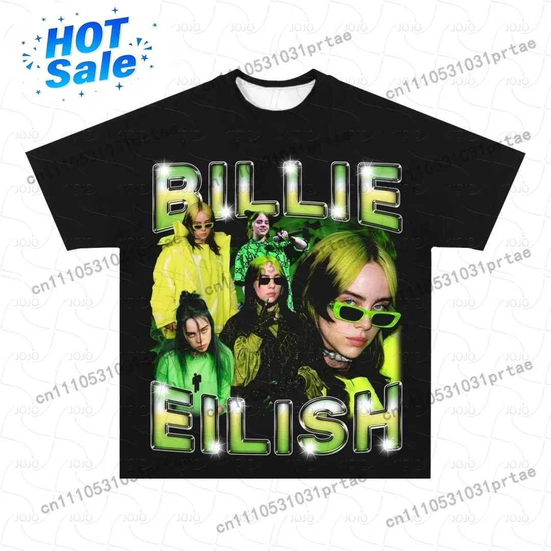 Summer Clothing Styles Men - Billie Eilish Retro Patroon T-shirt 2025