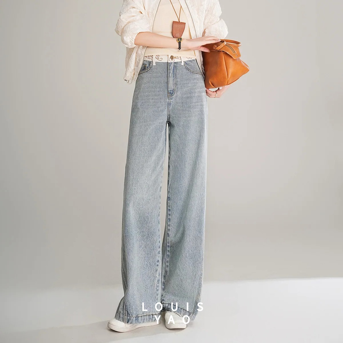 Summer Clothing Reviews - LOUISYAO Retro Contrast Kleur Denim Broek