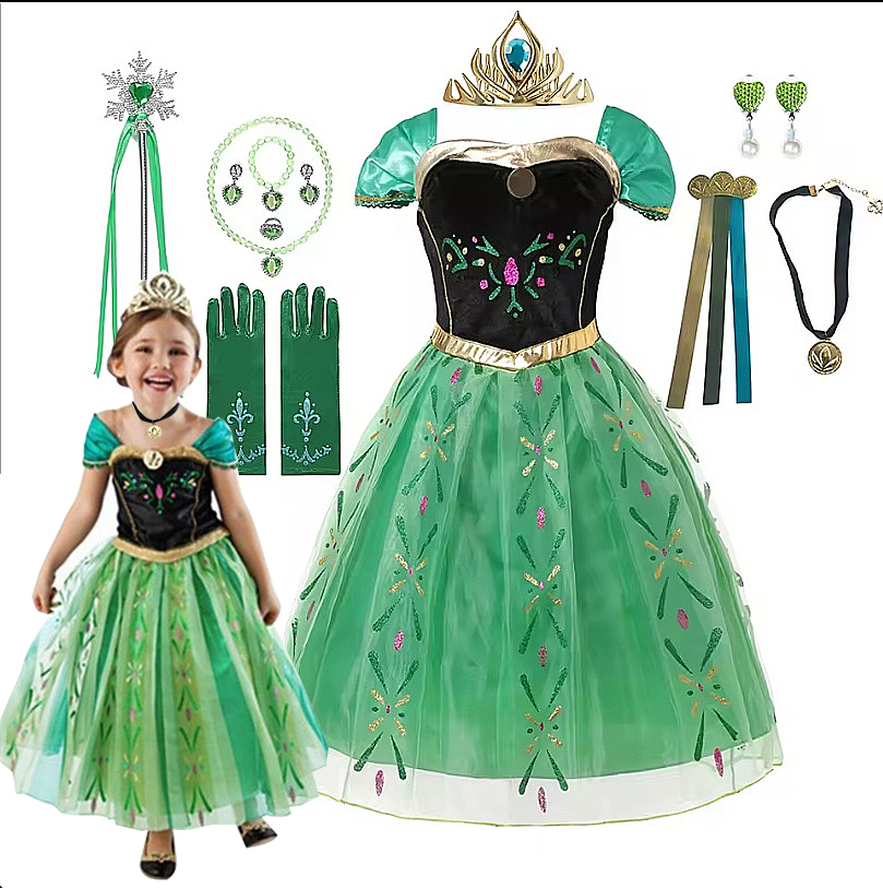 Summer Kids Clothing - Anna kostuum voor kinderen meisje fancy
