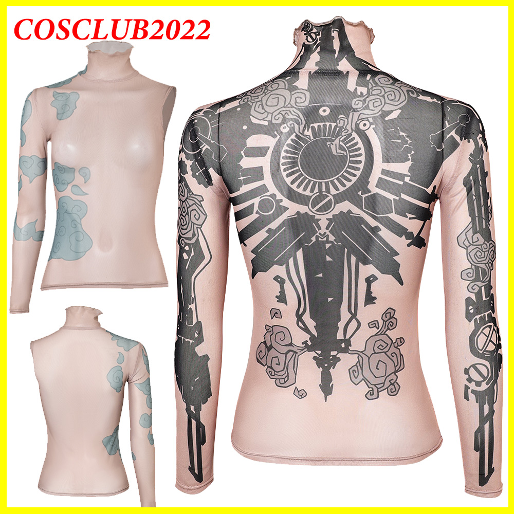 Summer Alt Clothing - Vrouwen Arcane Jinx Cosplay Shirt Tattoo