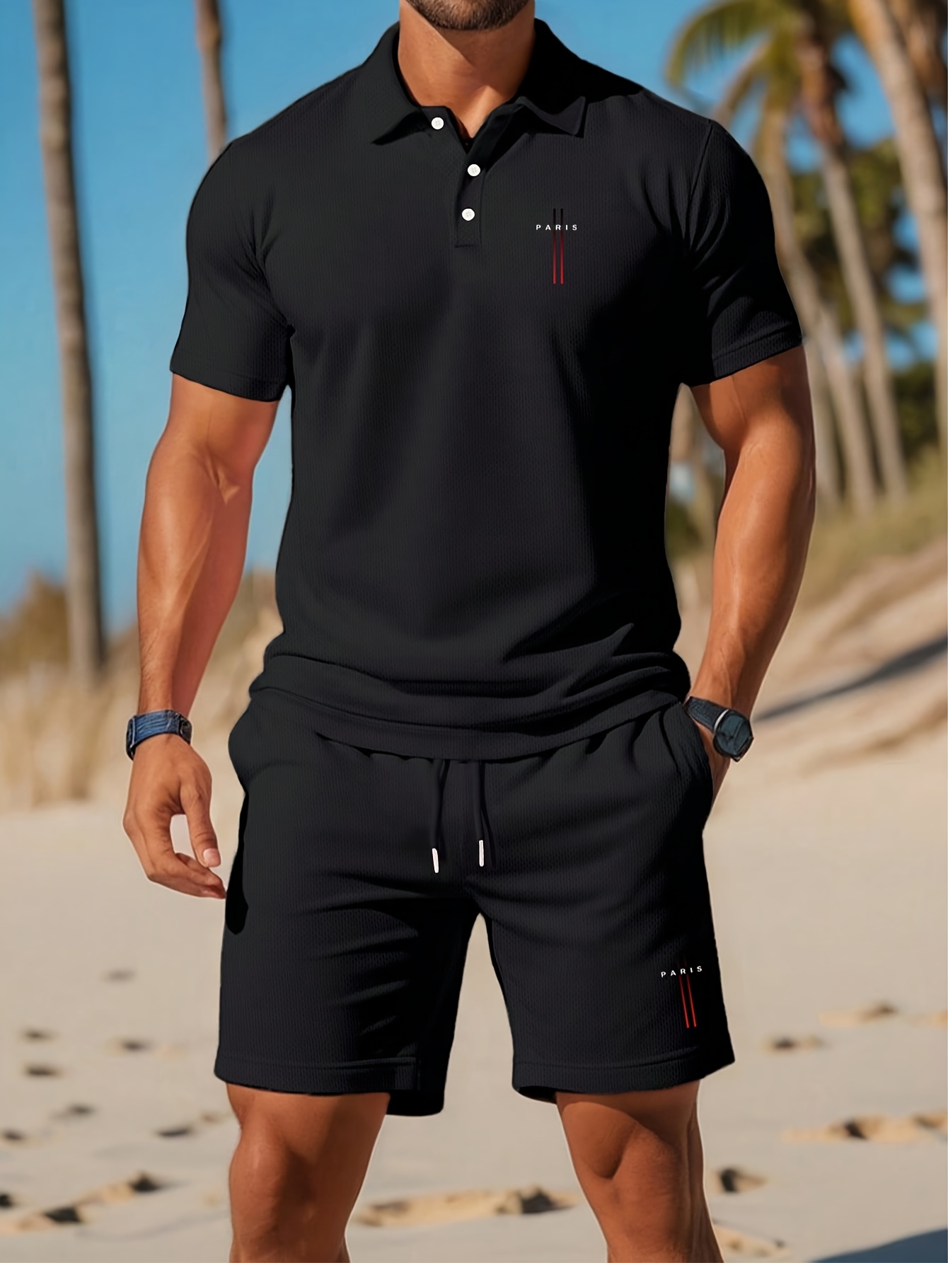 Summer Clothing Design - 2026 Zomer Heren Polo Shirt Set