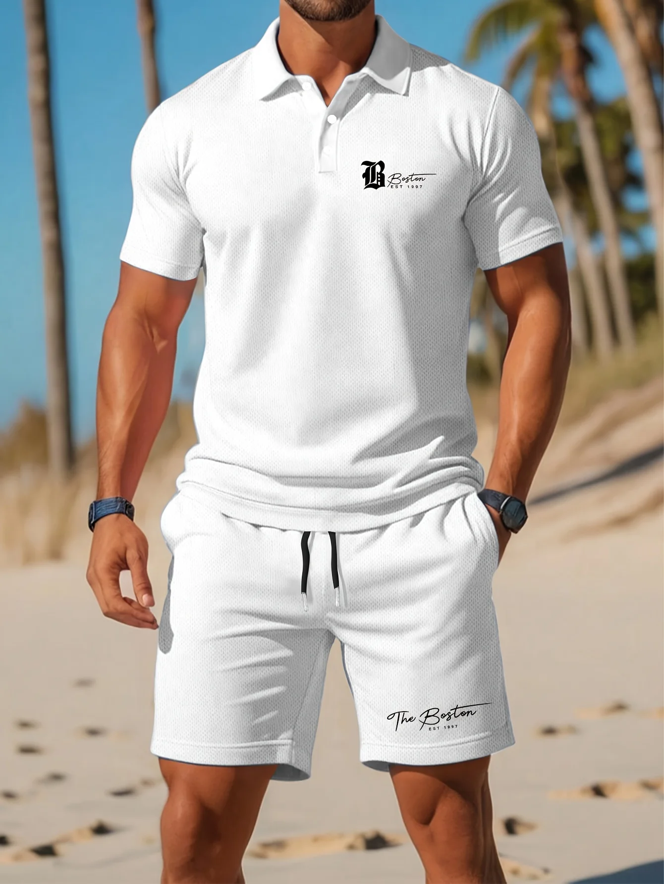 Summer Clothing Men Fashion - Zomer Nieuwe Heren Polo Shirt Set