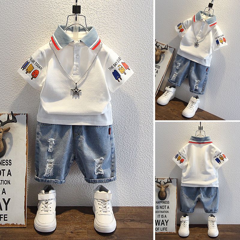 Summer Clothing Reviews - Jongens 2025 Zomer Outfit T-shirt en