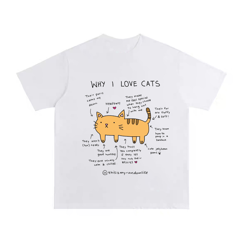 Summer Clothing Pictures - Gele Kat Analyse Foto Gedrukt T-shirt