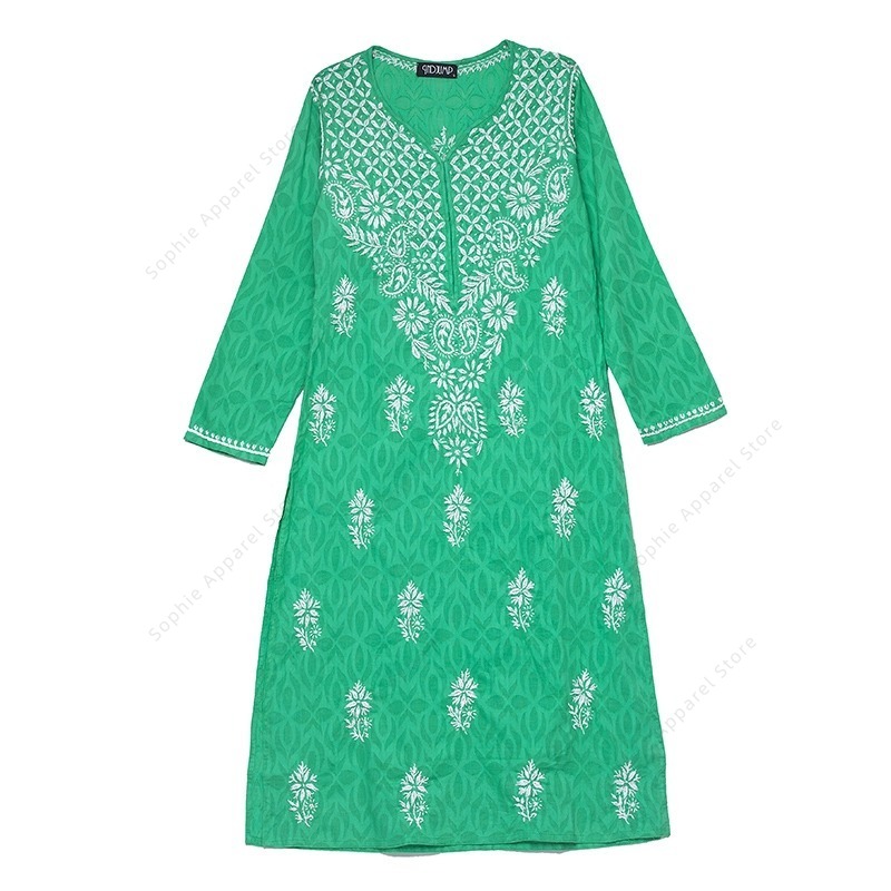 Summer Clothing India - Dames geborduurde Kurti Indiase/Pakistaanse tuniektop Lente