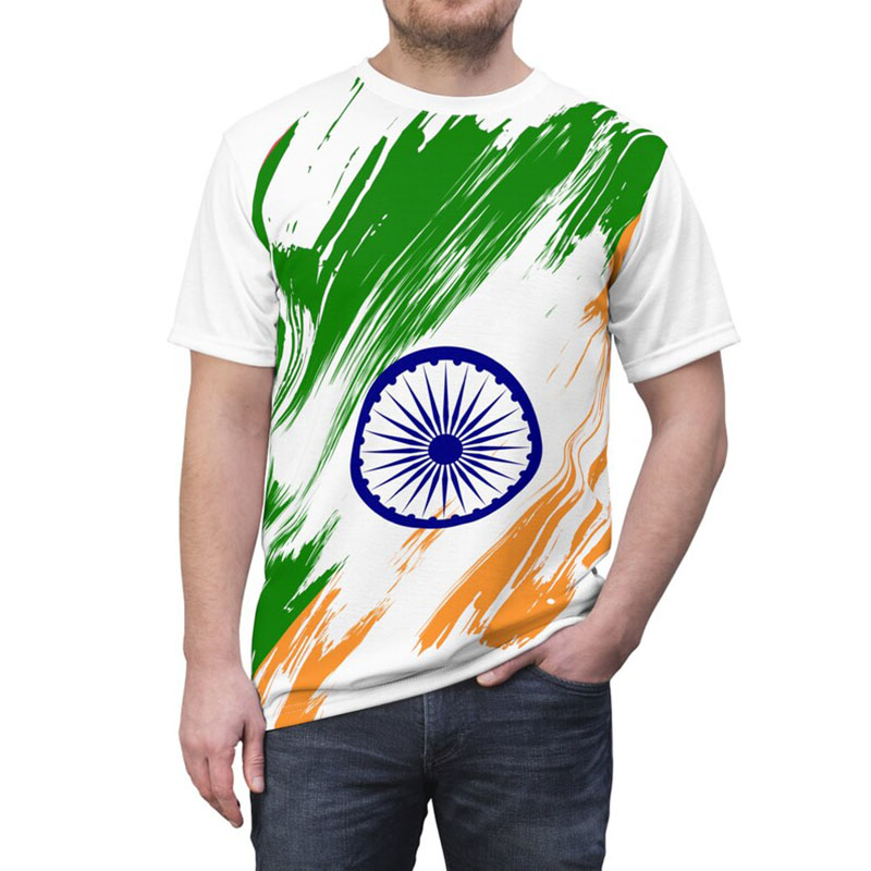 India Flag Print T-shirt Men's - Summer Clothing India recensie en prijs