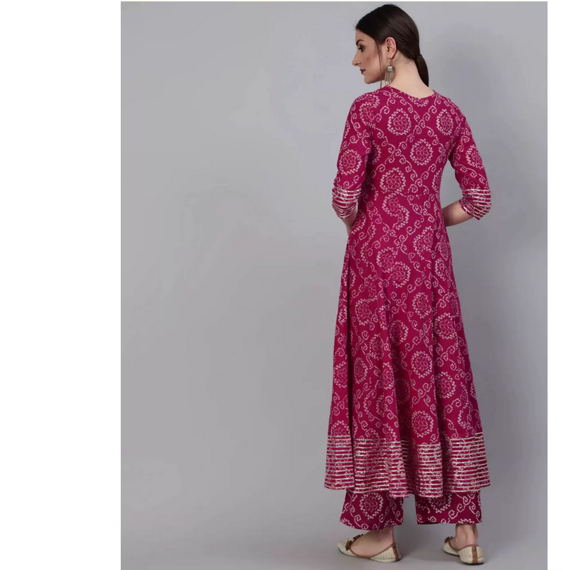 Indiase puur katoenen roosrode - Summer Clothing India recensie en prijs