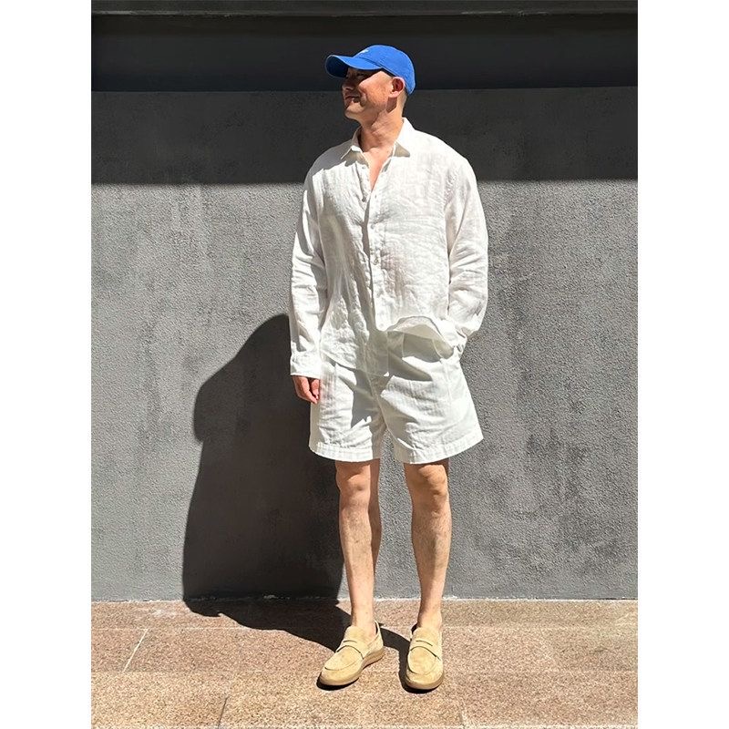 Licht luxe linnen zonwerende o - Linen Shorts Men recensie en prijs