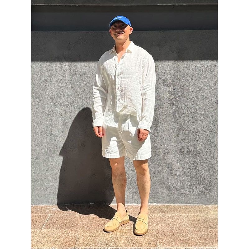 Licht luxe linnen zonwerende o - Linen Shorts Men recensie en prijs