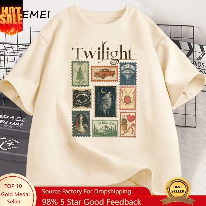 Vintage Twilight Forks T-shirt - Quality Summer Clothing recensie en prijs