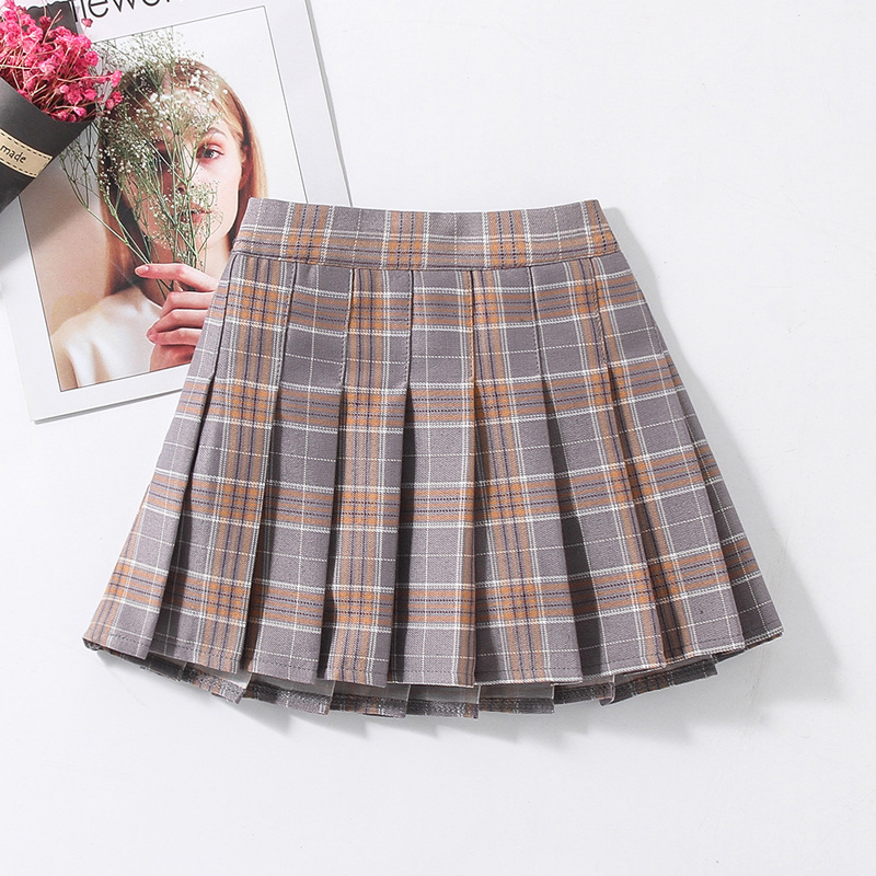 Vintage geplooide geruite rokk - Summer Clothing Teen Girls recensie en prijs