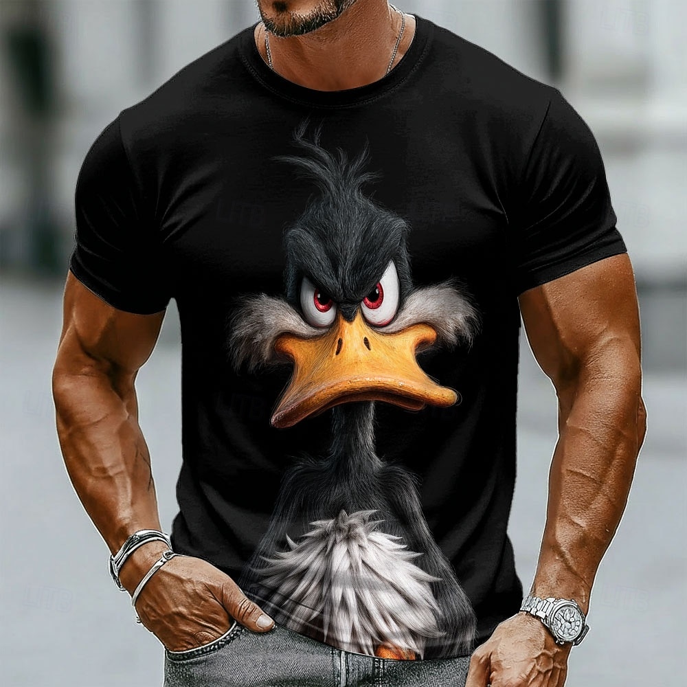 Grappige 3D Grumpy Black Duck  - Summer Duck Clothing recensie en prijs