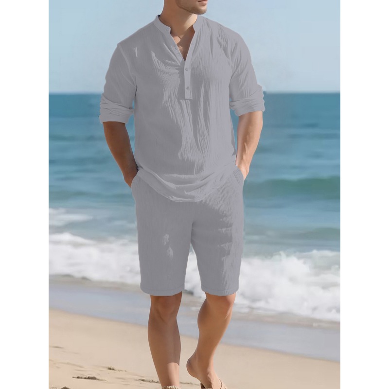 Heren wit linnenmix tweedelig  - Linen Shorts Men recensie en prijs