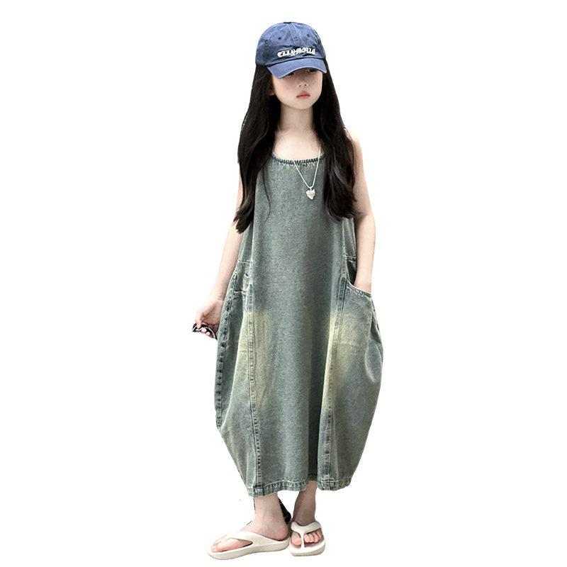 Vintage blauwe kinderen meisje - Quality Summer Clothing recensie en prijs