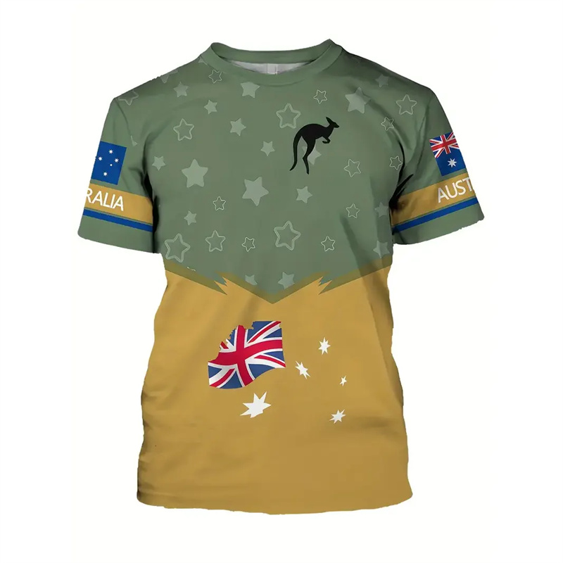 Australië Nationale Vlag T-Shi - Summer Clothing Australia recensie en prijs