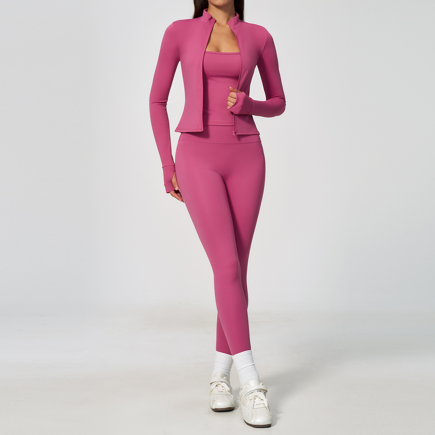 Dames Yoga Set 3-delig Workout - Summer Clothing Logo recensie en prijs