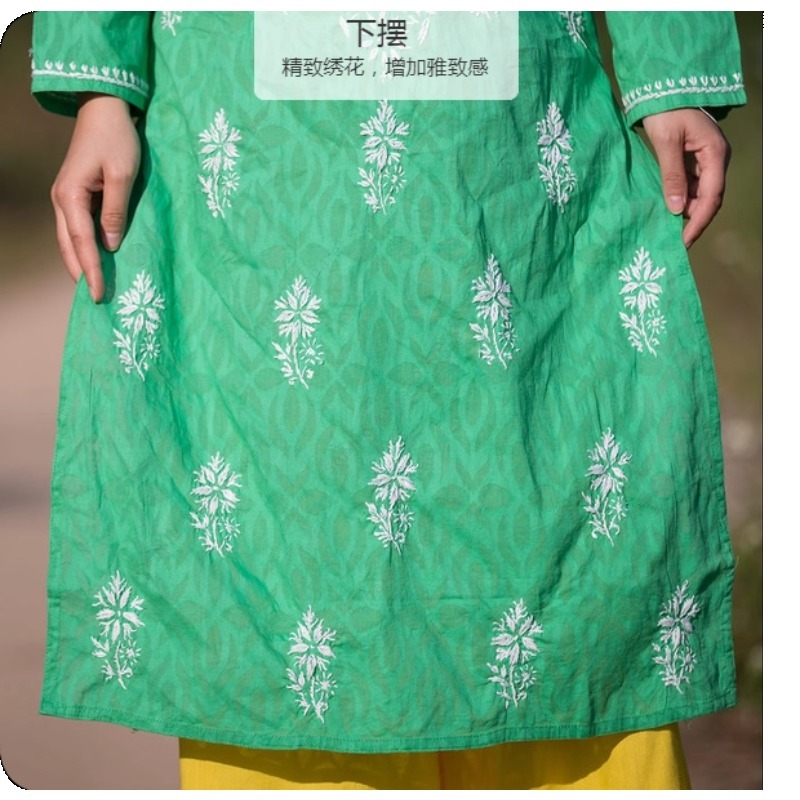 Dames geborduurde Kurti Indias - Summer Clothing India recensie en prijs