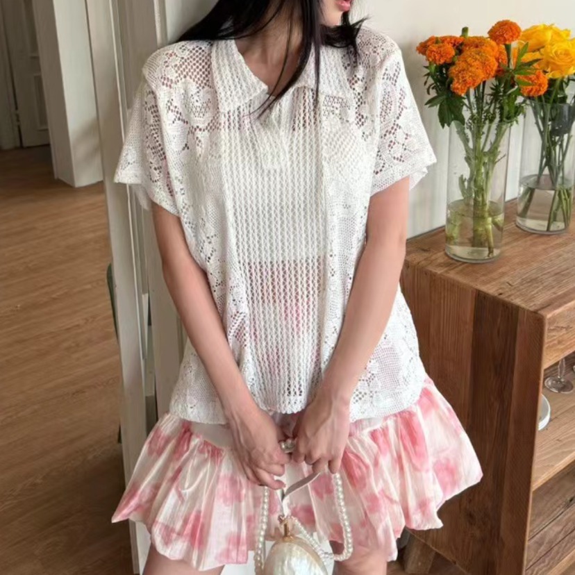 Retro kraag kant shirt dames k - Summer Clothing Online recensie en prijs