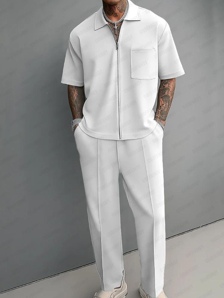 Heren 2-delige outfit, half-ri - Summer Clothing Outfits recensie en prijs