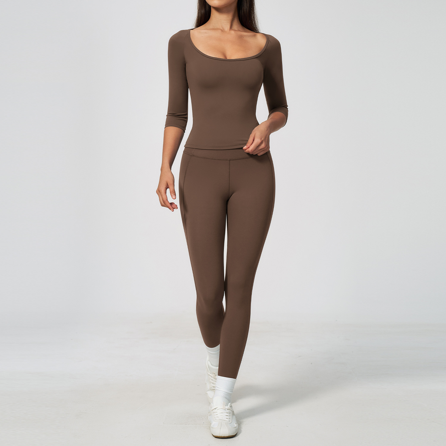 Dames 2-delige yogaset, 3/4 mo - Summer Clothing Logo recensie en prijs