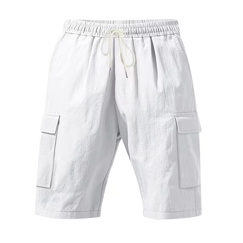 Heren effen katoenen linnen ca - Linen Shorts Men recensie en prijs